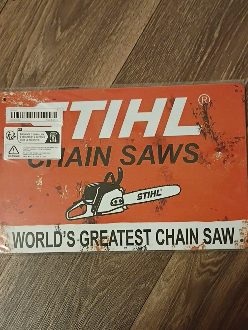 STIHL Chainsaws Retro Metal Tin Sign - Brand New - 12" X 8"
